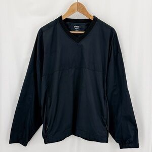 PING Mens Black Golf Wind Shirt Pullover V Neck Performance Jacket Size L